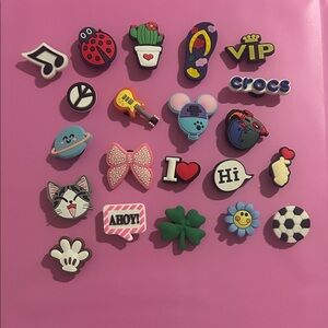 21 Fun Shoe Charms Set with Vibrant Colors